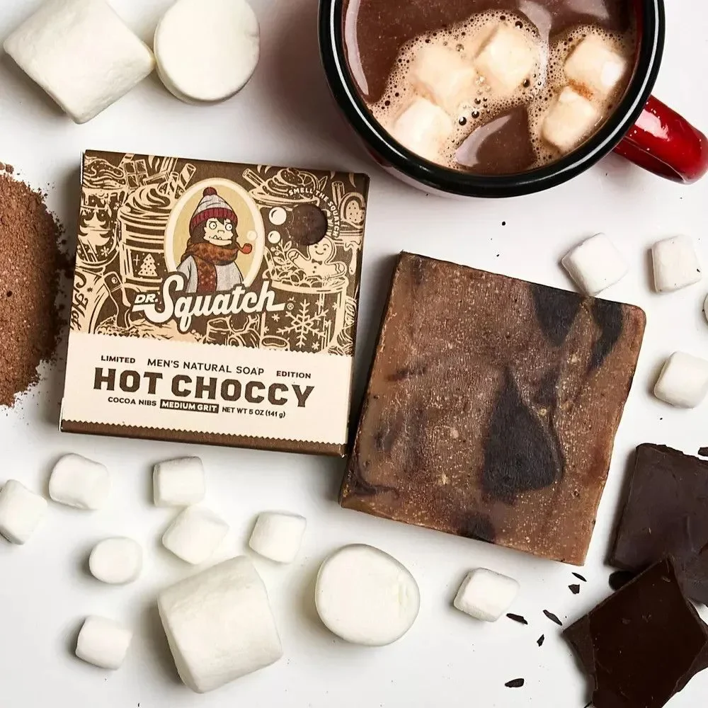 Limited Edition Dr. Squatch Hot Choccy Natural Men's Bar Soap - 5oz, Medium Grit